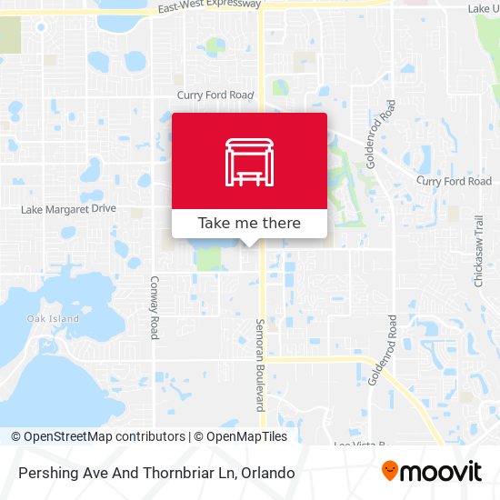 Pershing Ave And Thornbriar Ln map