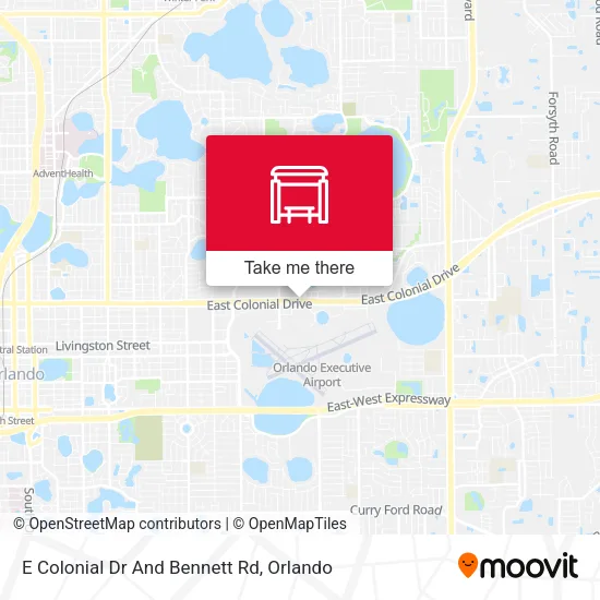 Mapa de E Colonial Dr And Bennett Rd