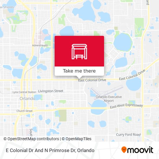 E Colonial Dr And N Primrose Dr map