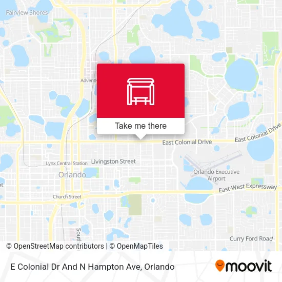 Mapa de E Colonial Dr And N Hampton Ave