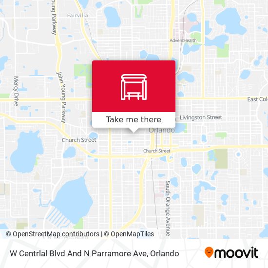 W Centrlal Blvd And N Parramore Ave map