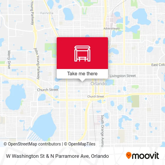 W Washington St & N Parramore Ave map