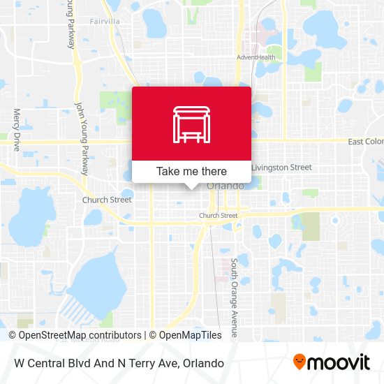 W Central Blvd And N Terry Ave map