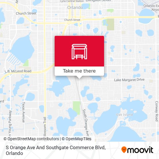 S Orange Ave And Southgate Commerce Blvd map