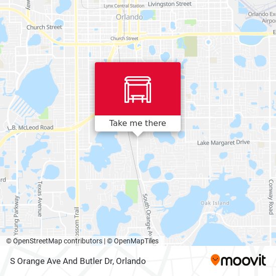 S Orange Ave And Butler Dr map
