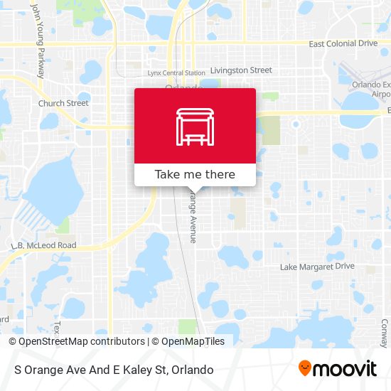 S Orange Ave And E Kaley St map