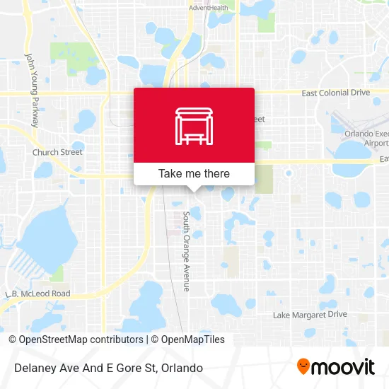 Mapa de Delaney Ave And E Gore St