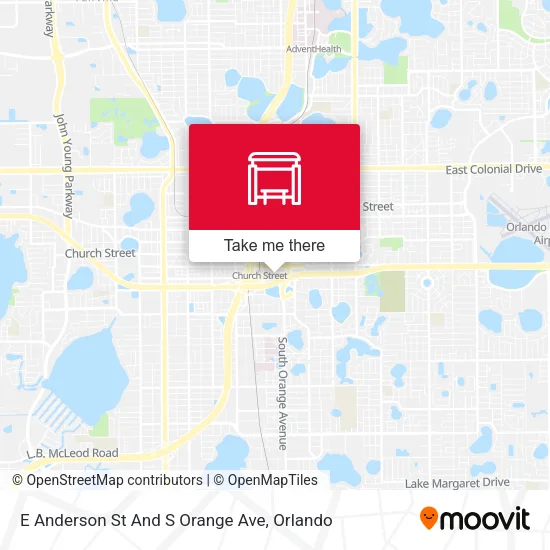 Mapa de E Anderson St And S Orange Ave