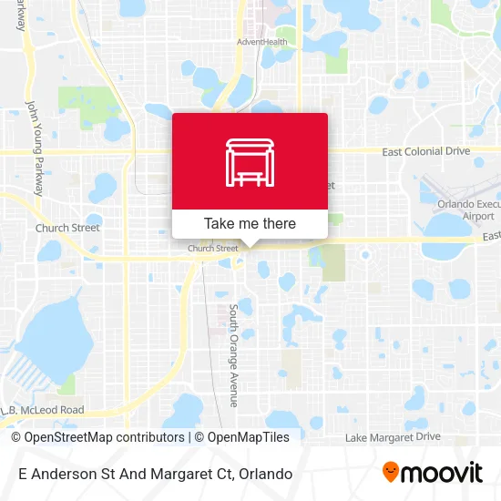 Mapa de E Anderson St And Margaret Ct