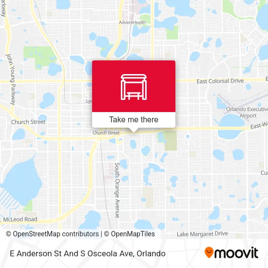 Mapa de E Anderson St And S Osceola Ave