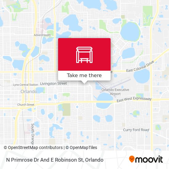 N Primrose Dr And E Robinson St map