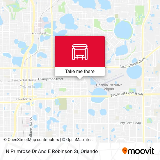 Mapa de N Primrose Dr And E Robinson St