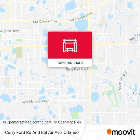 Mapa de Curry Ford Rd And Bel Air Ave