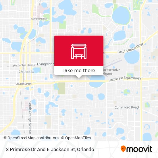 S Primrose Dr And E Jackson St map