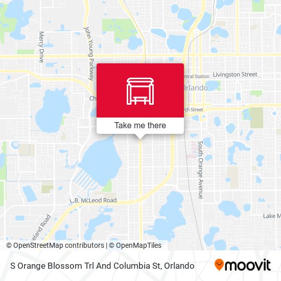 S Orange Blossom Trl And Columbia St map