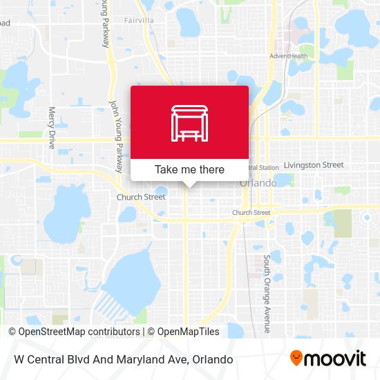 W Central Blvd And Maryland Ave map