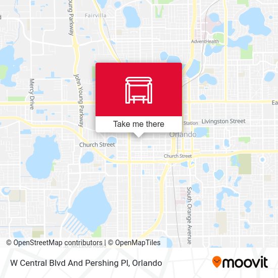 Mapa de W Central Blvd And Pershing Pl