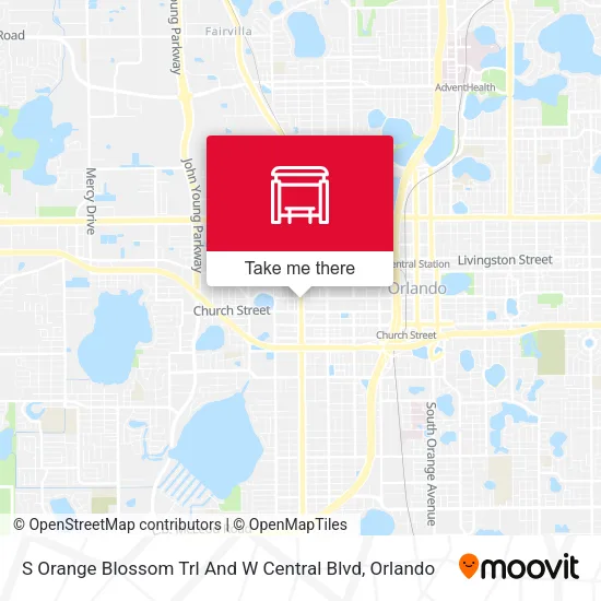 Mapa de S Orange Blossom Trl And W Central Blvd