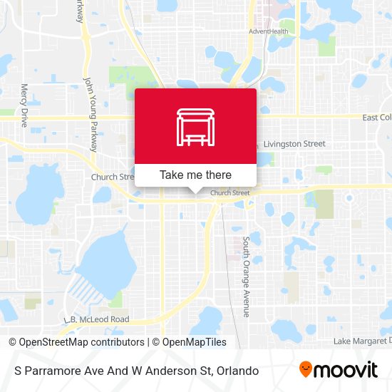 S Parramore  Ave And W Anderson  St map