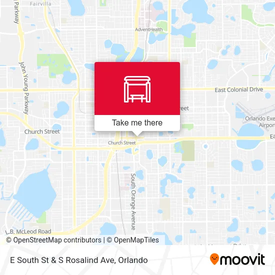 Mapa de E South St & S Rosalind Ave