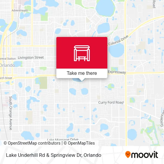 Lake Underhill Rd & Springview Dr map