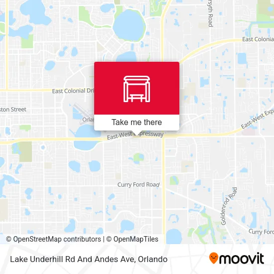 Mapa de Lake Underhill Rd And Andes Ave