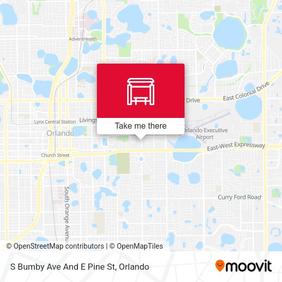 S Bumby Ave And E Pine St map