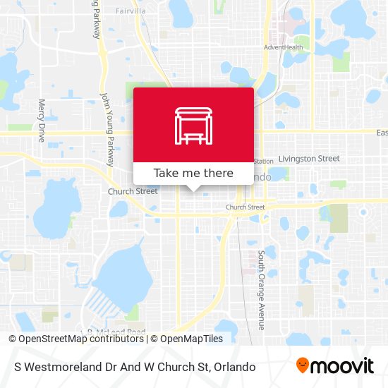 S Westmoreland Dr And W Church St map