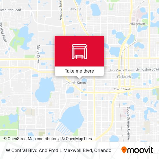 Mapa de W Central Blvd And Fred L Maxwell Blvd