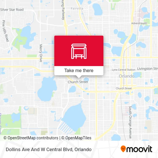 Mapa de Dollins Ave And W Central Blvd