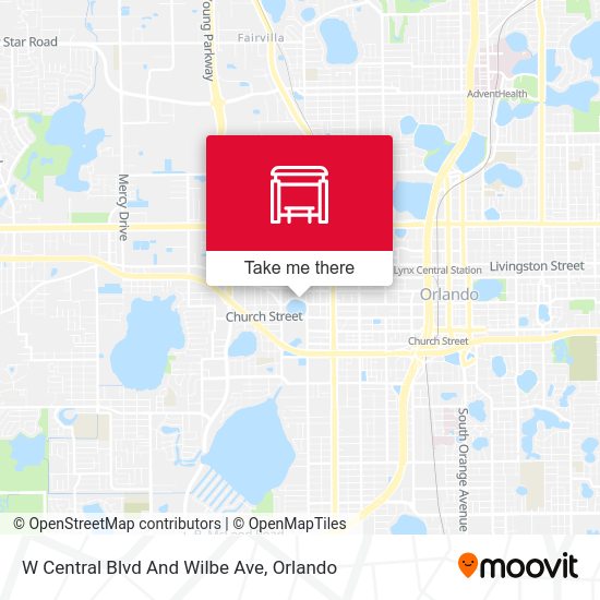W Central Blvd And Wilbe Ave map