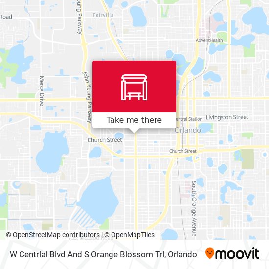 W Centrlal Blvd And S Orange Blossom Trl map