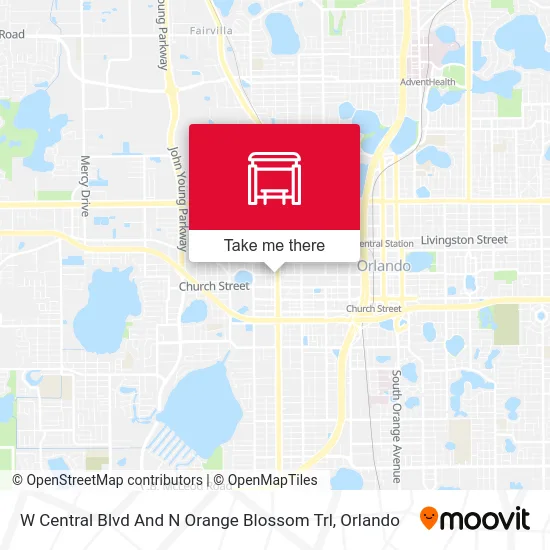 Mapa de W Central Blvd And N Orange Blossom Trl