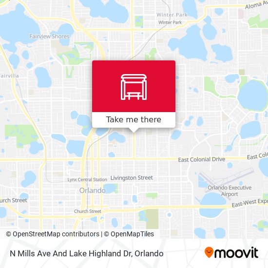 N Mills Ave And Lake Highland Dr map