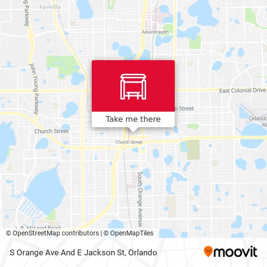 S Orange Ave And E Jackson St map