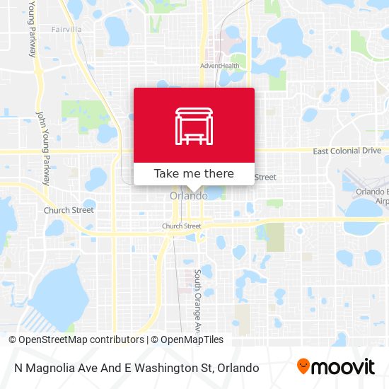 N Magnolia Ave And E Washington St map