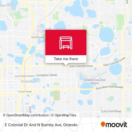 Mapa de E Colonial Dr And N Bumby Ave