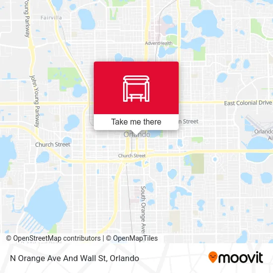 Mapa de N Orange Ave And Wall St