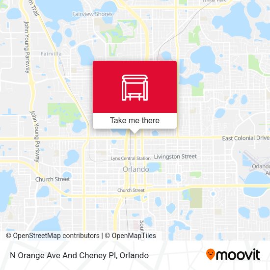 N Orange Ave And Cheney Pl map