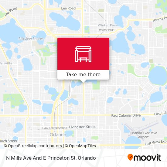 N Mills Ave And E Princeton St map