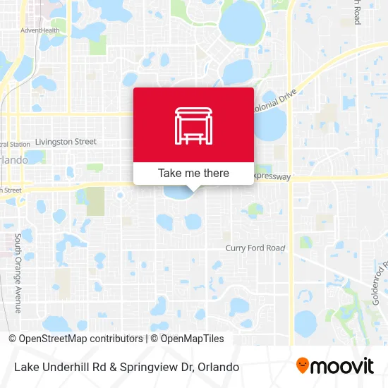 Lake Underhill Rd & Springview Dr map