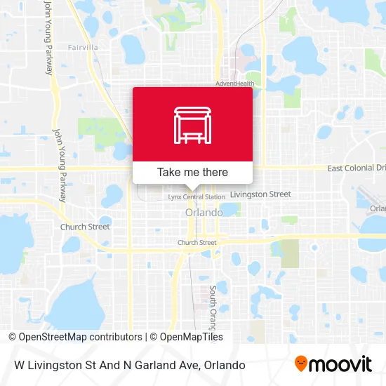 Mapa de W Livingston St And N Garland Ave