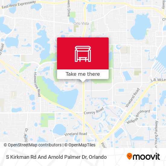 S Kirkman Rd And Arnold Palmer Dr map