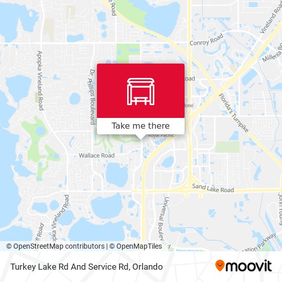 Turkey Lake Rd And Service Rd map