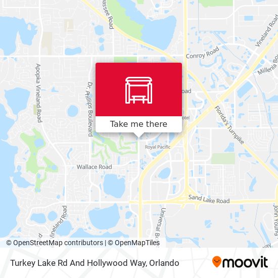 Turkey Lake Rd And Hollywood Way map