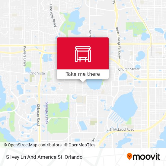S Ivey Ln And America St map