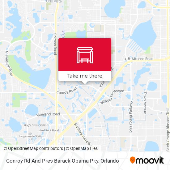 Conroy Rd And Pres Barack Obama Pky map
