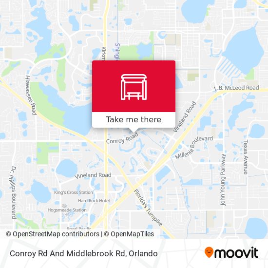 Conroy Rd And Middlebrook Rd map