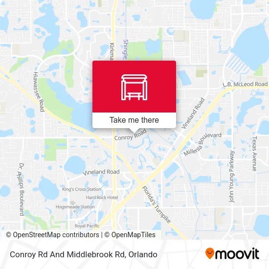 Conroy Rd And Middlebrook Rd map