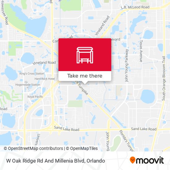 W Oak Ridge Rd And Millenia Blvd map